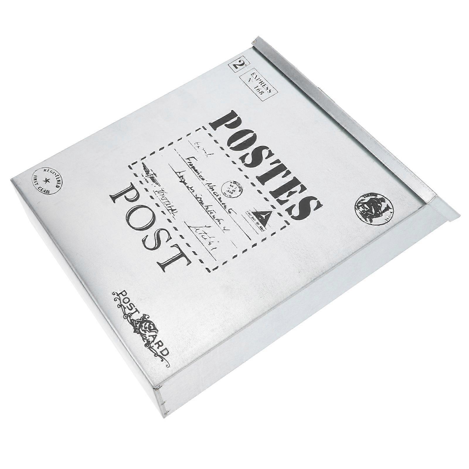 Vintage Mailboxes For Outside Decorative Suggestion Box Home Exterior Silver Rectangular 1Pcs