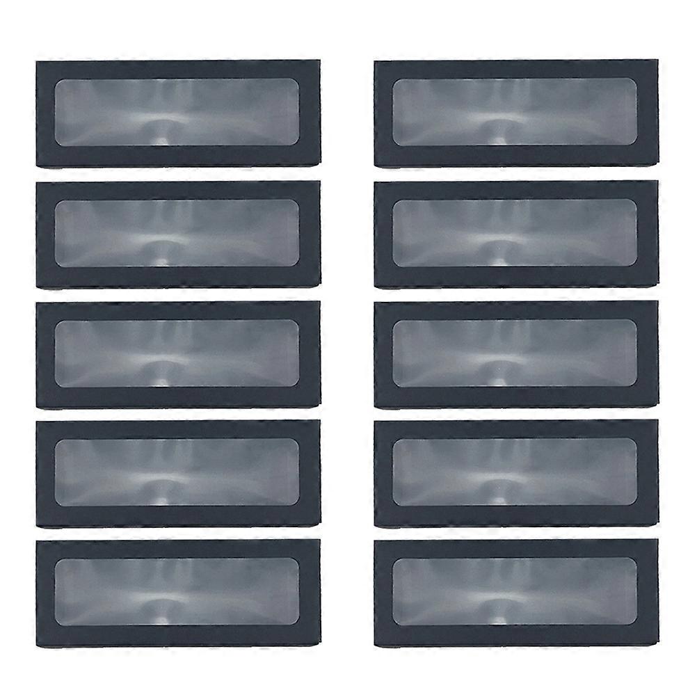 Baking Packaging Boxes Clear Cake Boxes for Packaging 10Pcs with PVC Window Black