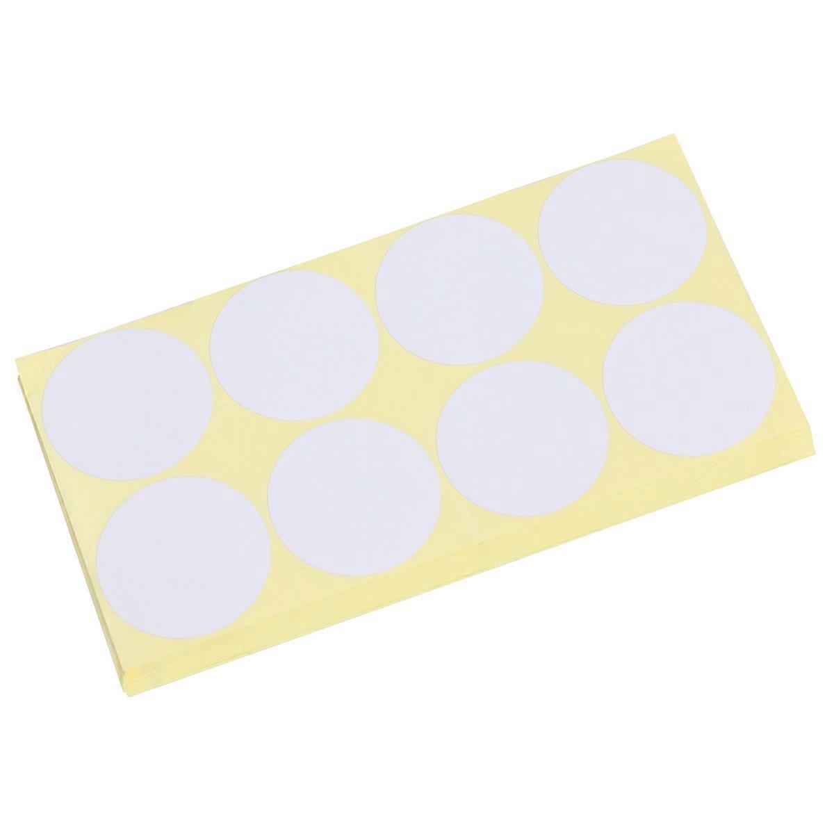 Blank Stickers Round Self Adhesive Sticky Label for Marking 15 Sheets