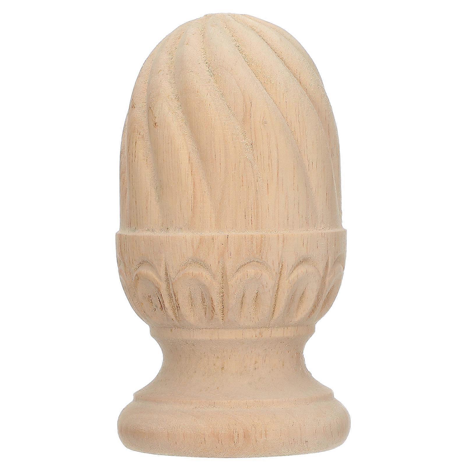 Wooden Pineapple Decorative Finial for Staircase Balusters Craft Accessory