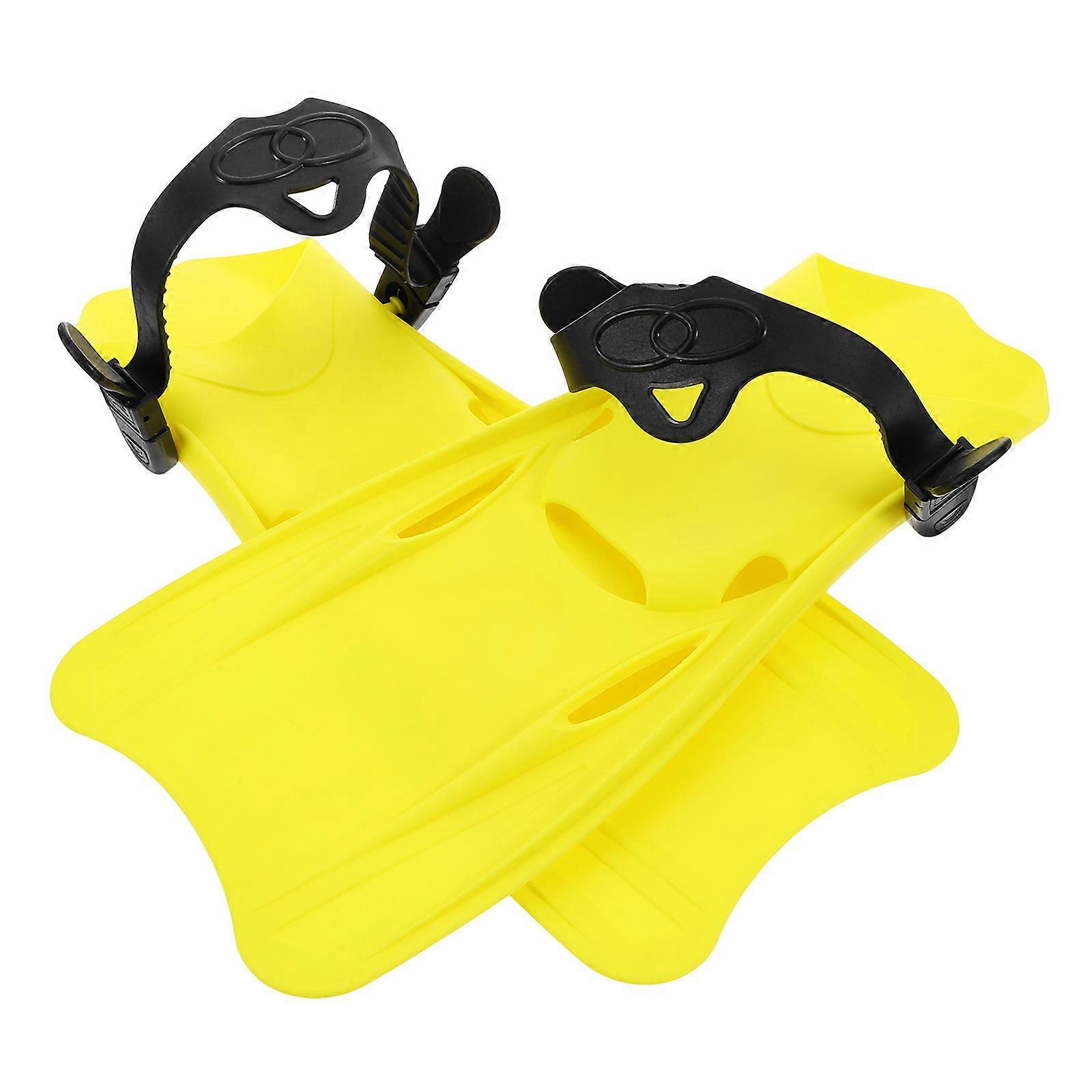 Diving Flippers for Enhanced Swimming 1Pair Adjustable Yellow