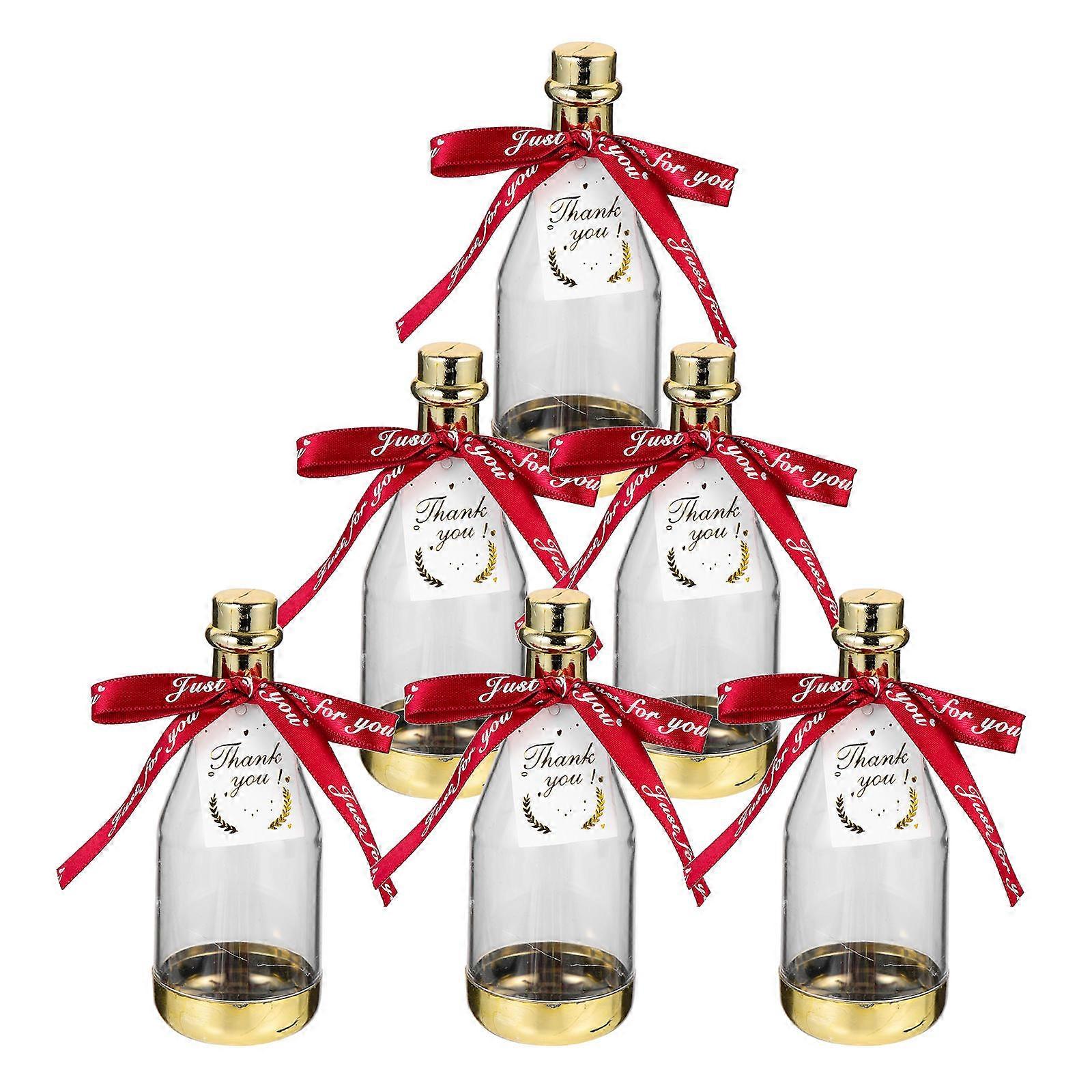 Wedding Candy Containers Bottle Boxes for Storage Use 6Pcs