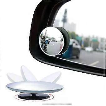Rétroviseur convexe de voiture réglable à 360 degrés pour voiture marche arrière Grand angle Véhicule de stationnement sans jante Rétroviseurs d’angle mort HD Miroir d’angle mort