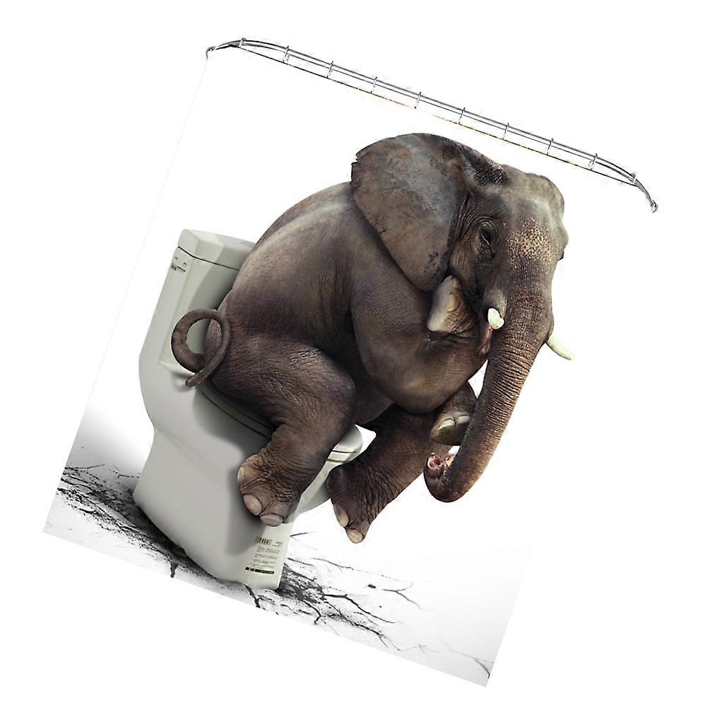 Printed Shower Curtain Multi for Bathroom 3Pcs Waterproof Bath Curtain