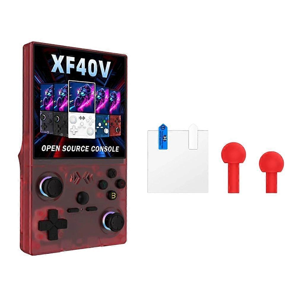 Console de videogame portátil XF40V com Linux, tela IPS de 4 polegadas, compatível com Wi-Fi, gamepad e 128 GB de armazenamento.
