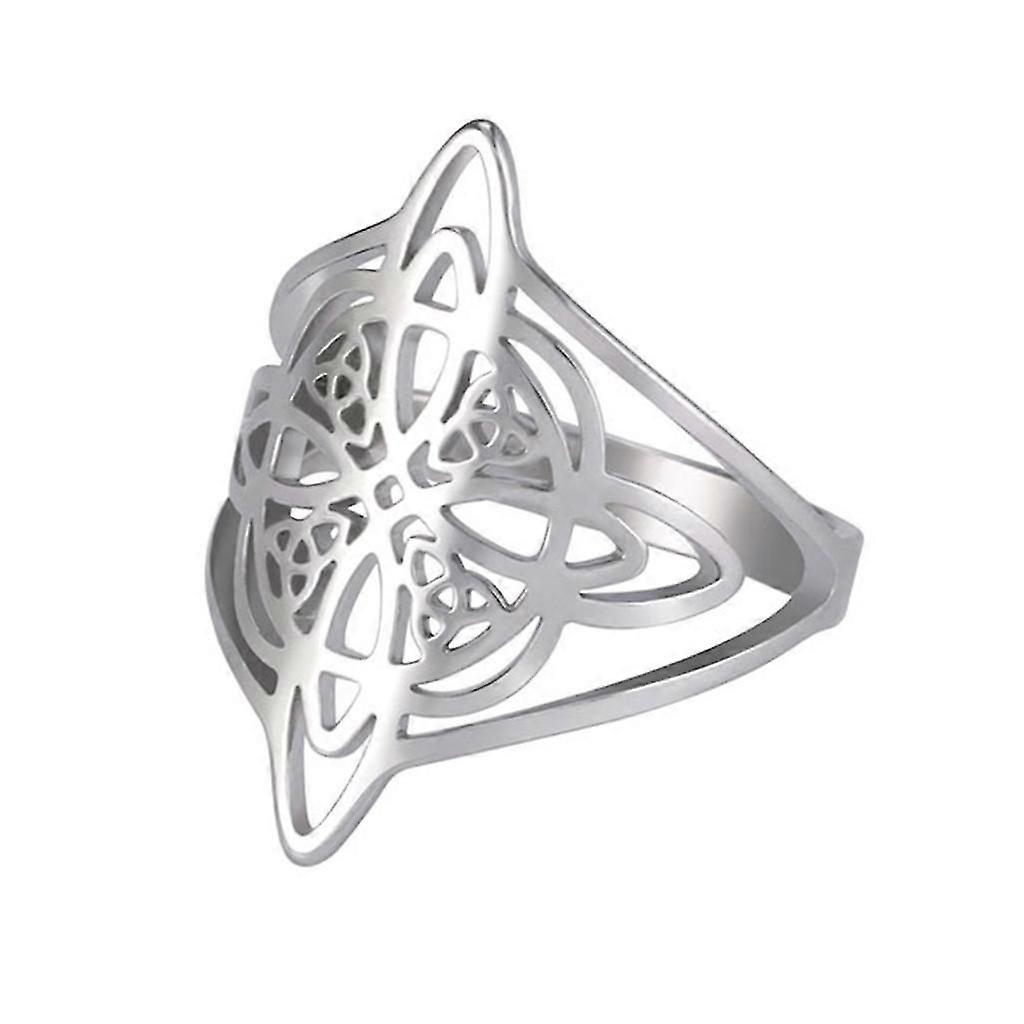 Celtic Knot Statement Ring, Unique Witches Knot Wide Finger Ring
