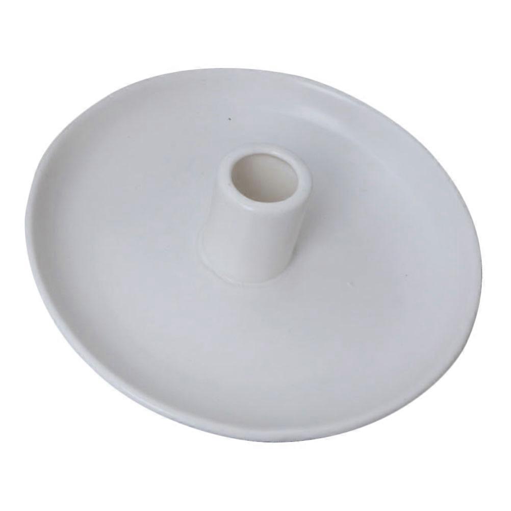 Dining Table Ceramic Candle Stand with 3Pcs White Candlestick Holders