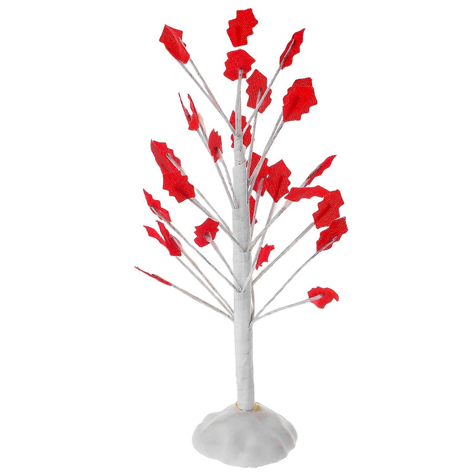 Red Miniature Trees Model Artificial Iron Trees for DIY Crafts