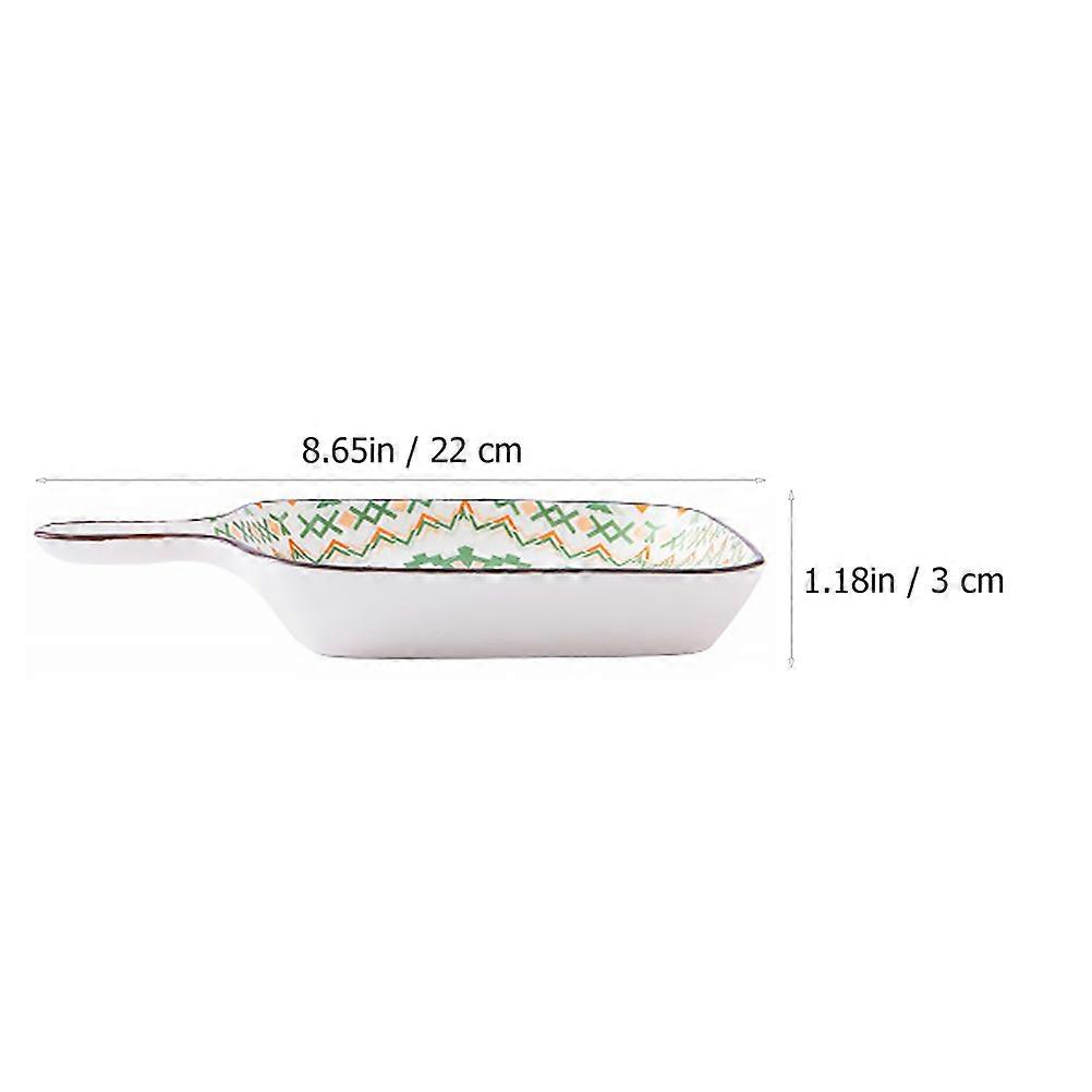 Green Ceramic Baking Dish for Kitchen Use 1Pcs Baking Tray