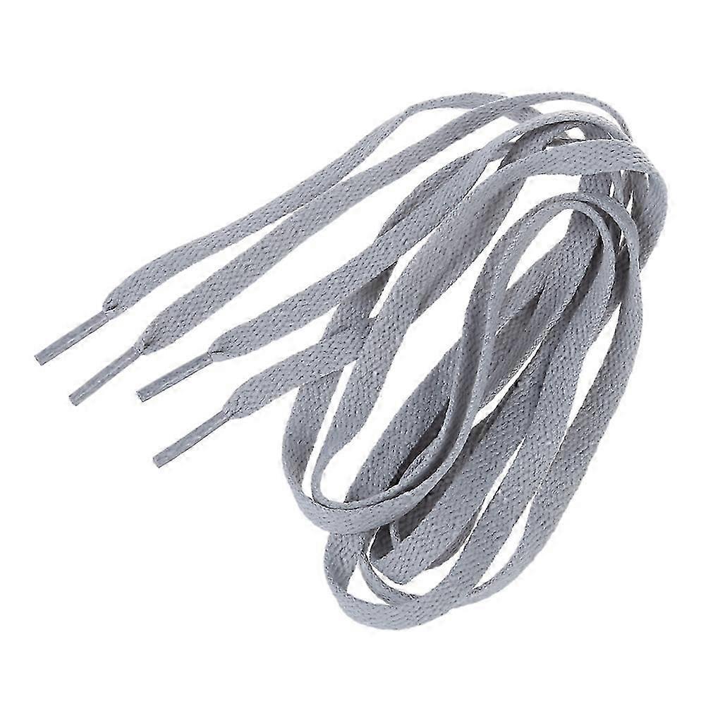 Trainers Plastic Tips 52.4 Long Grey Flat Wide Shoe Laces Strings 6Pcs