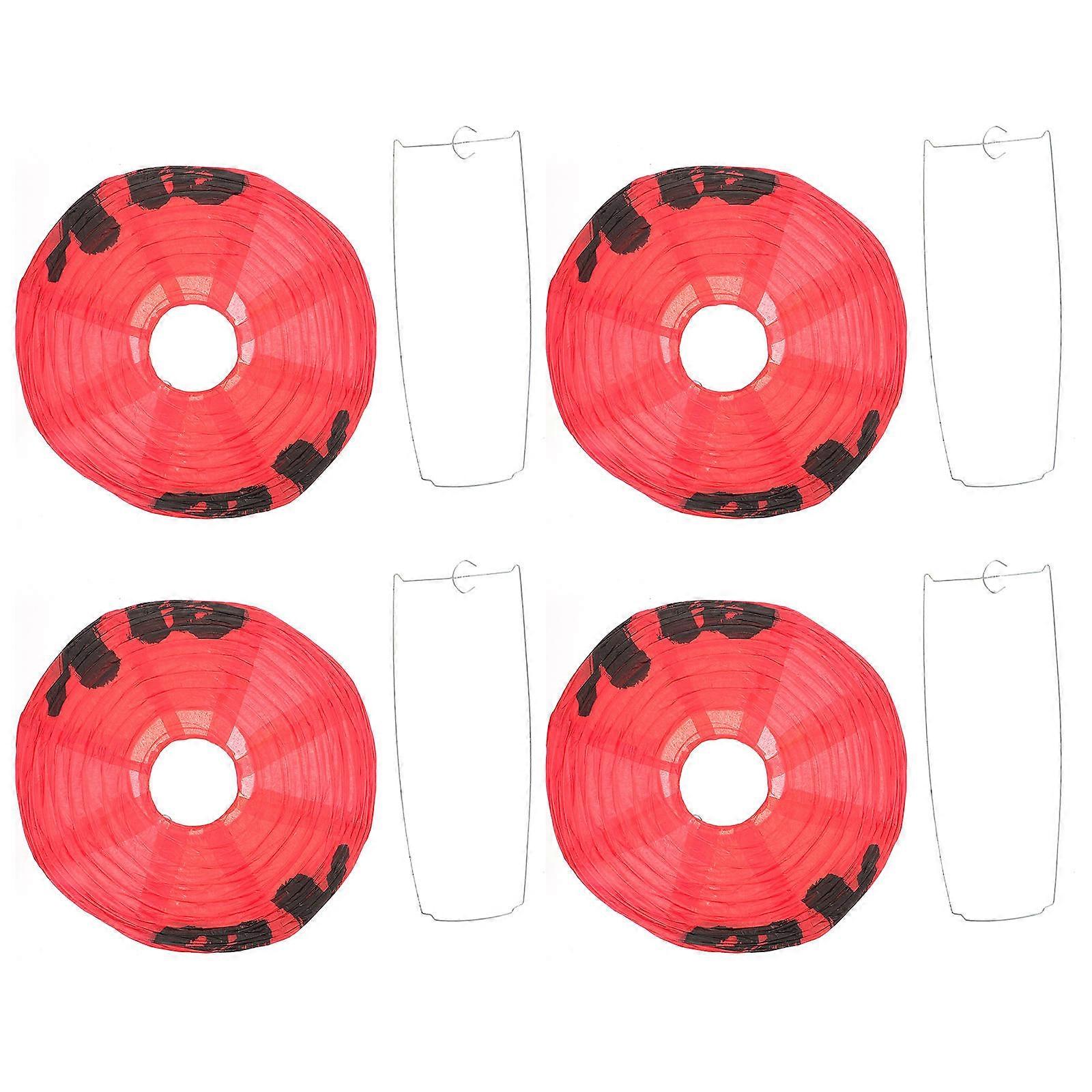 Red Lantern Decorative Lanterns for Party Decor 4Pcs Pack