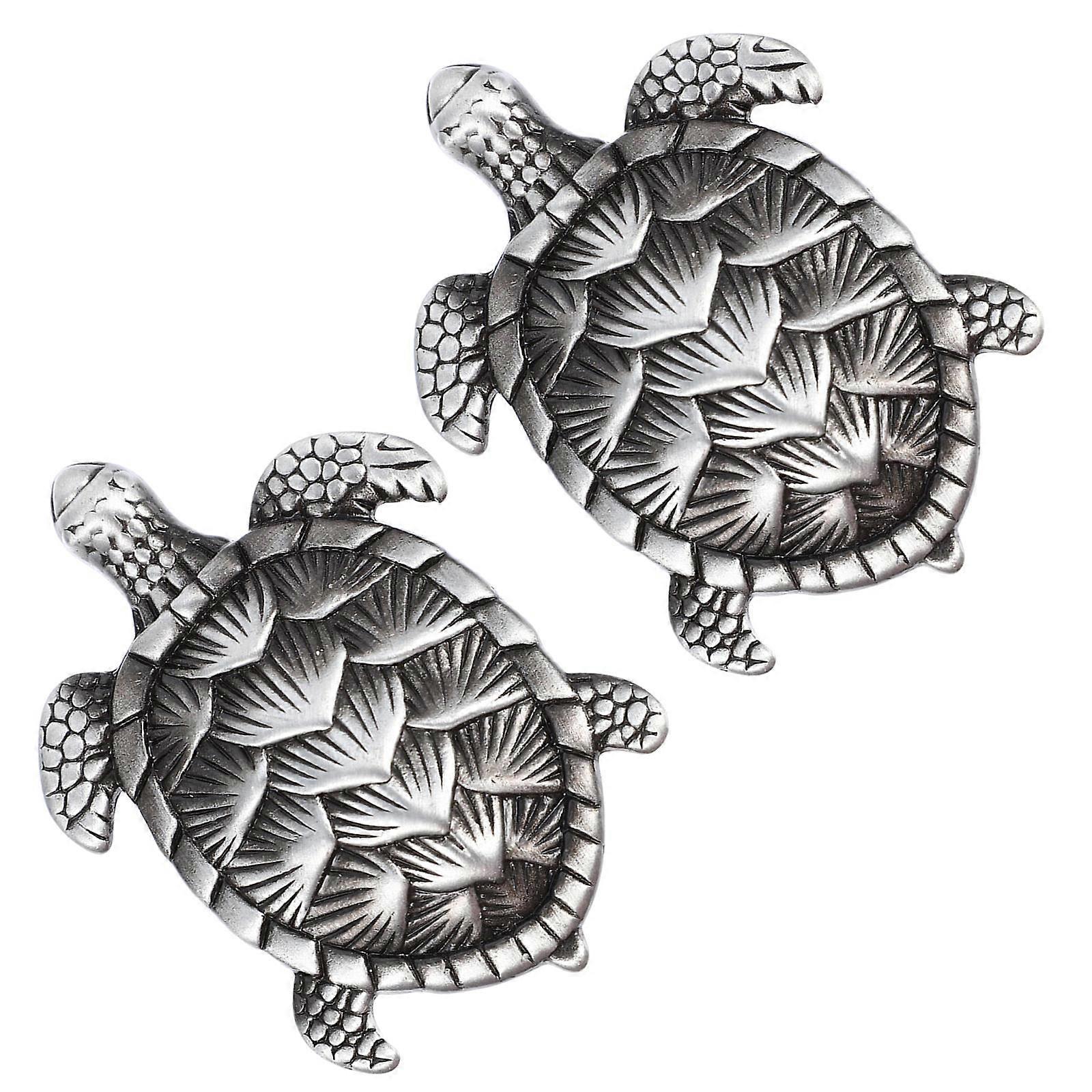 2pcs Turtle Shaped Alloy Cupboard Cabinet Drawer Door Knobs Pull Handles