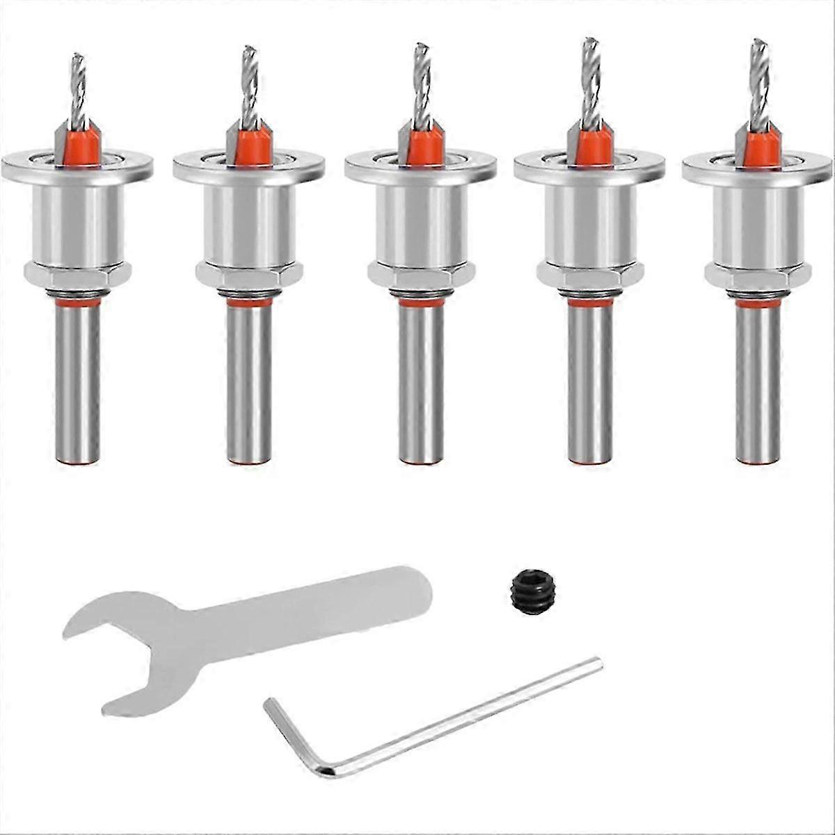 5 PCS Countersink Drill Bit Set, Countersink Drill Bit Set