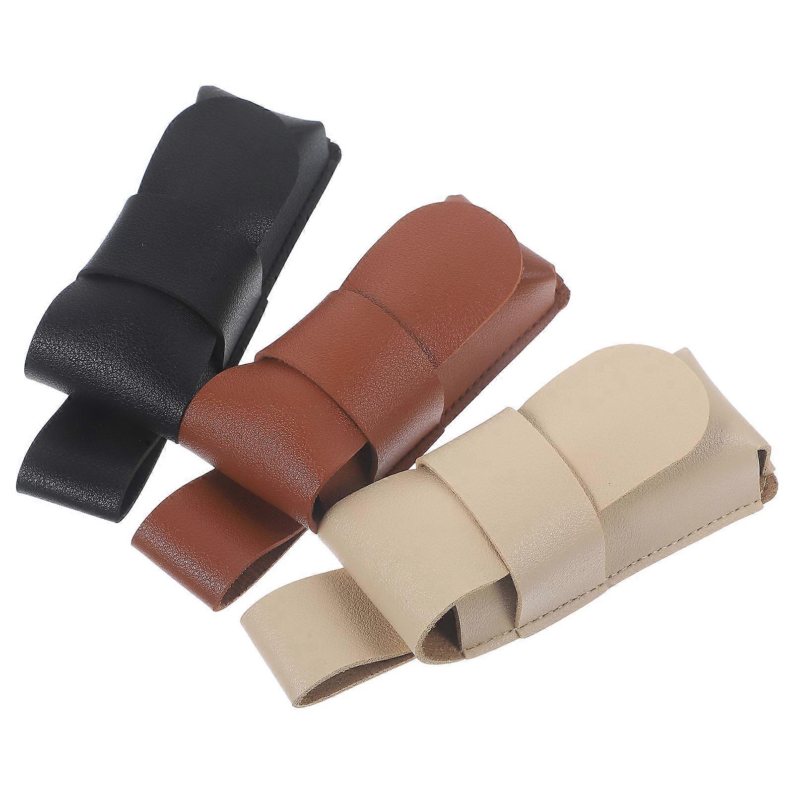 3pcs Harmonica Protective Covers Leather Harmonica Sleeves Harmonica Protector