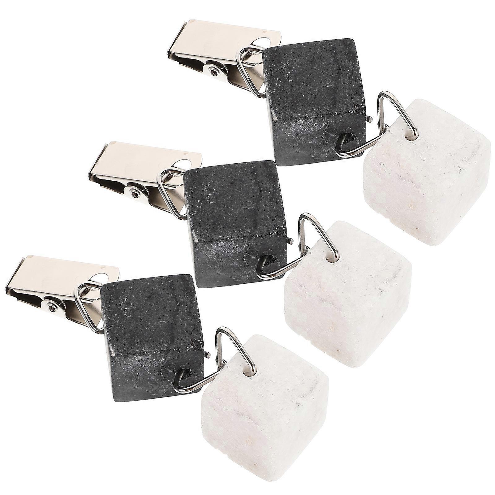 Decorative Tablecloth Weights Marble for 9Pcs Functional Clips Use
