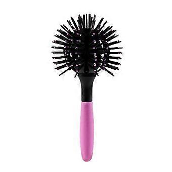 3D Bomb Curl Hairbrush Styling Salon Round Hair Curling Curler Comb Hair Tool