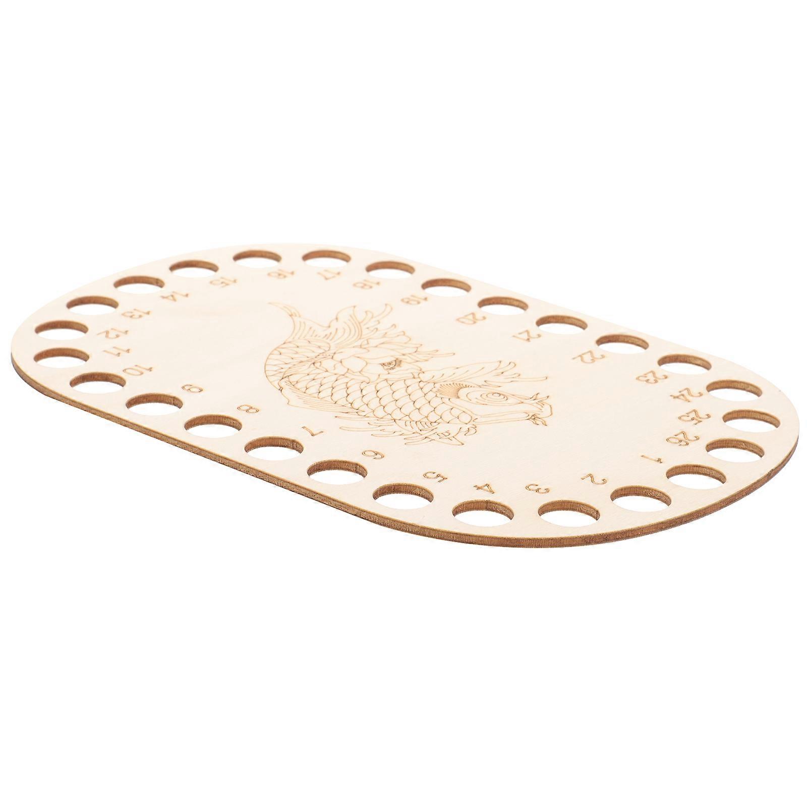 Stickgarnhalter aus Holz, beige