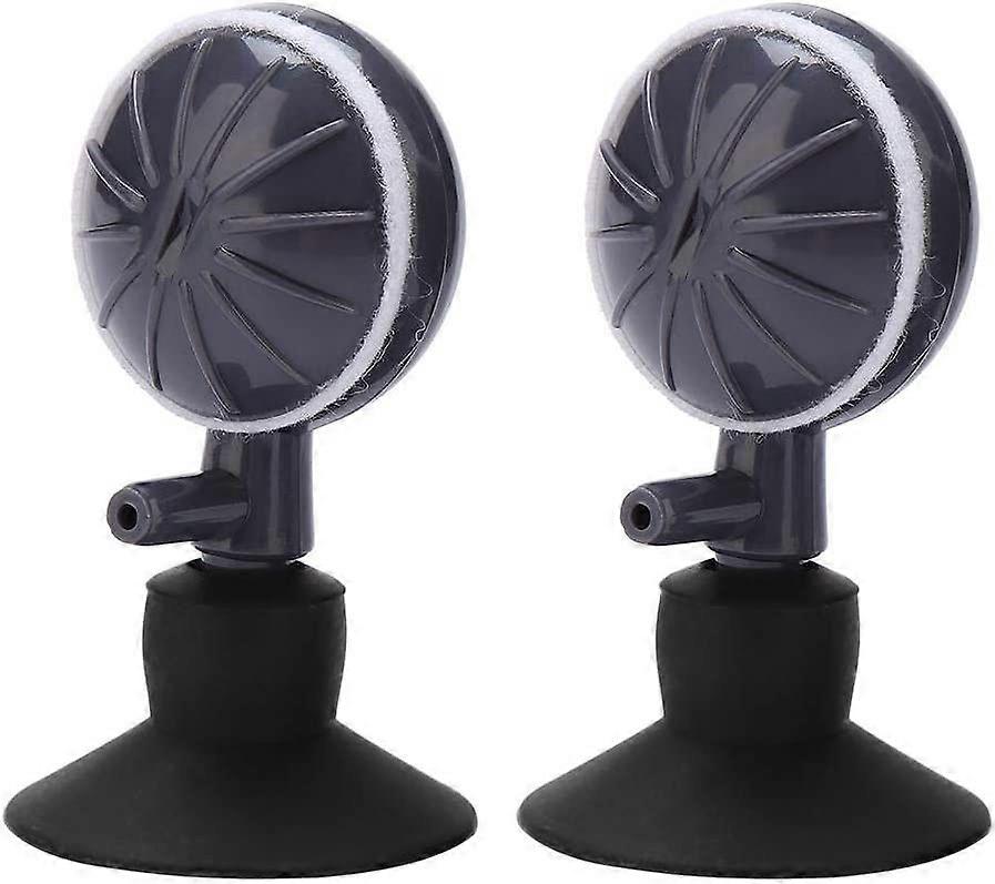 2 PCS Air Stone Disc with Suction Cups Bubble Air Stone Diffuser Rotating type adjustable