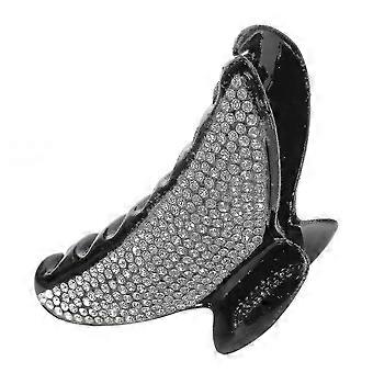 Mode Glitzer Diamant Frauen Dame Haarspange Klaue Griff Schmetterling -