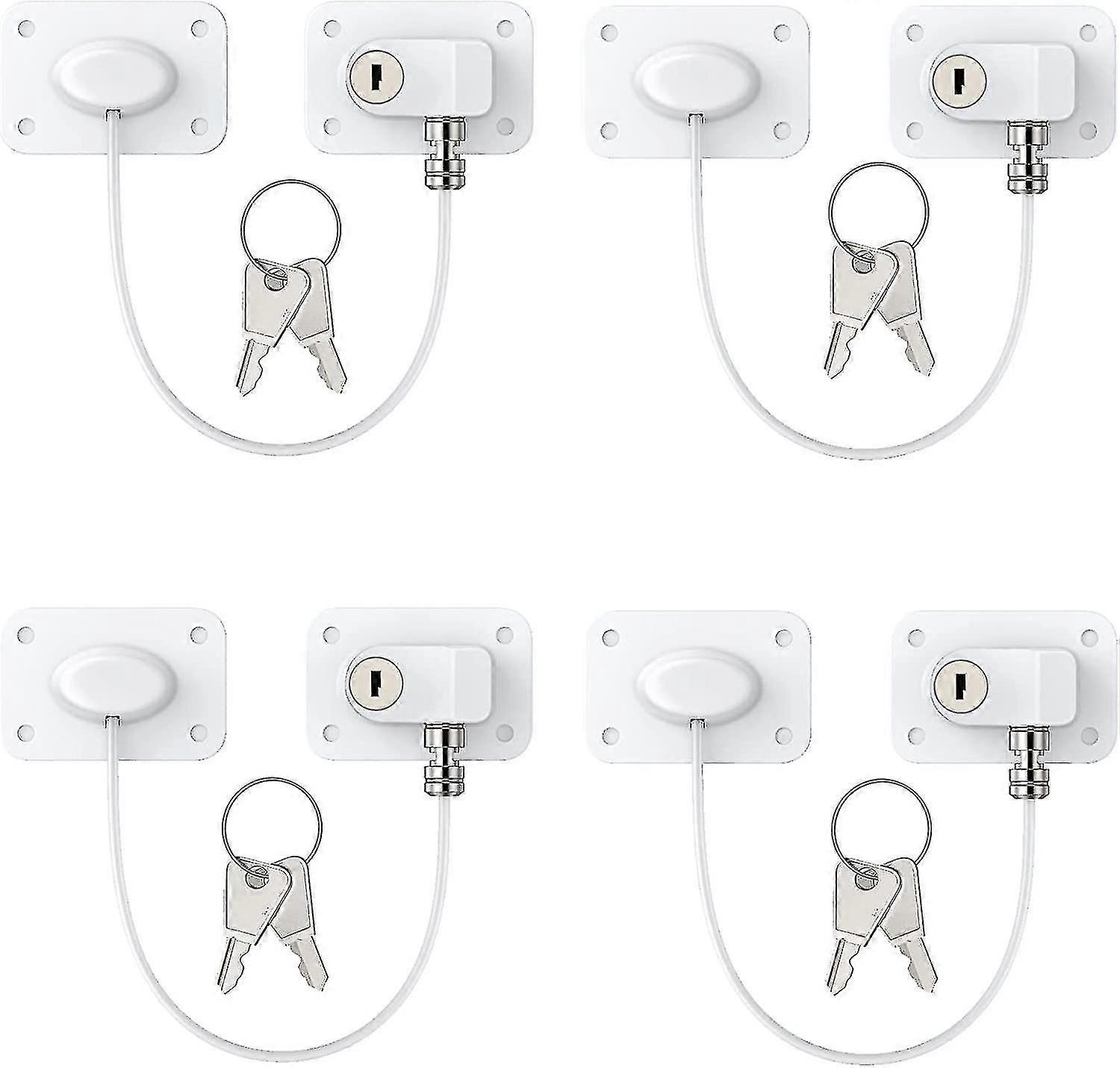 Fridge Door Lock With Key Cable