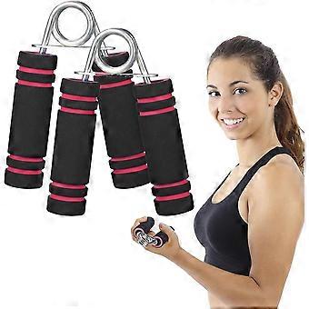 Pack Underarm Træner Hånd Finger Exerciser 35 lbs Metal Grip Styrke Trainer Grip Styrke Spil (Rød)