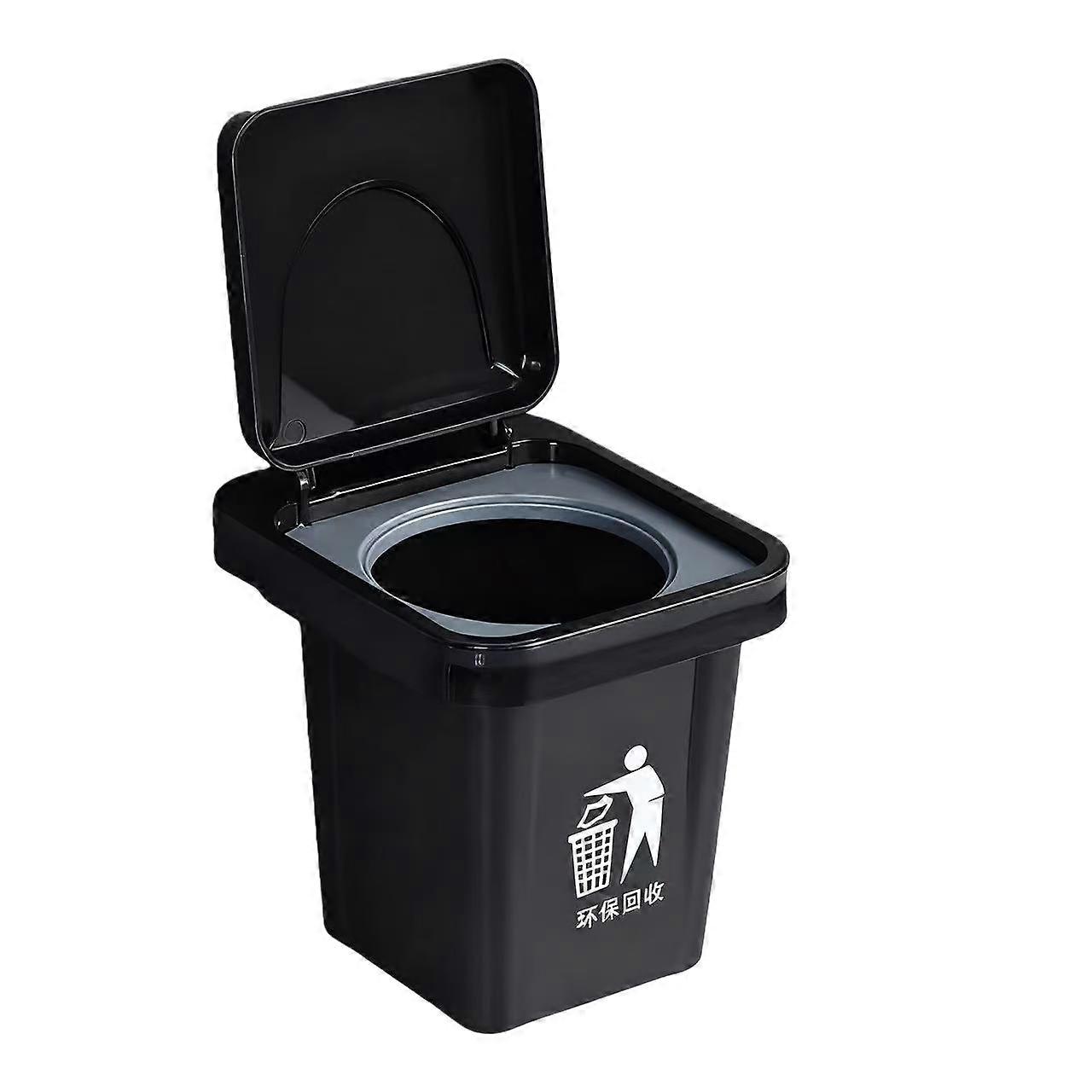 Creative Desktop Trash Can with Lid for Office & Bathroom