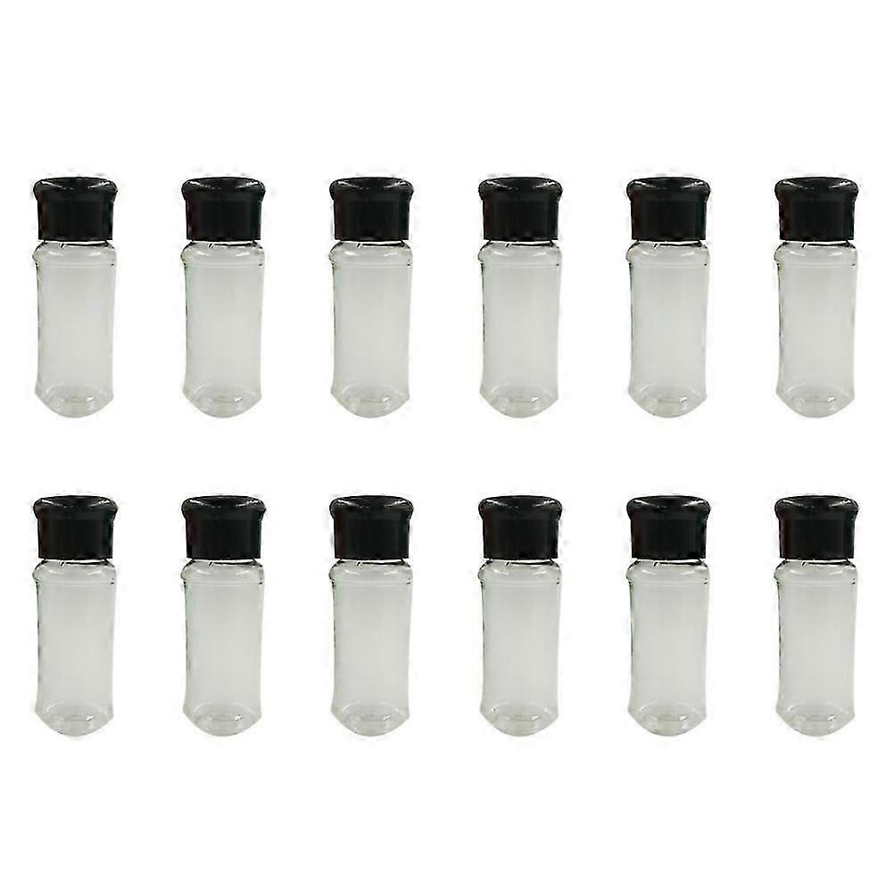 Salt Bottles for Seasoning Function 12Pcs Black Containers