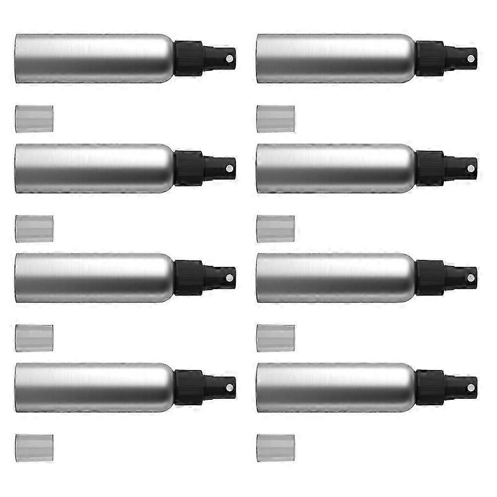 Aluminum Mist Spray Bottles, Refillable Storage Containers, 8Pcs Set