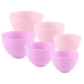 6 ciotole in silicone per maschere facciali fai da te, ideali per la casa.