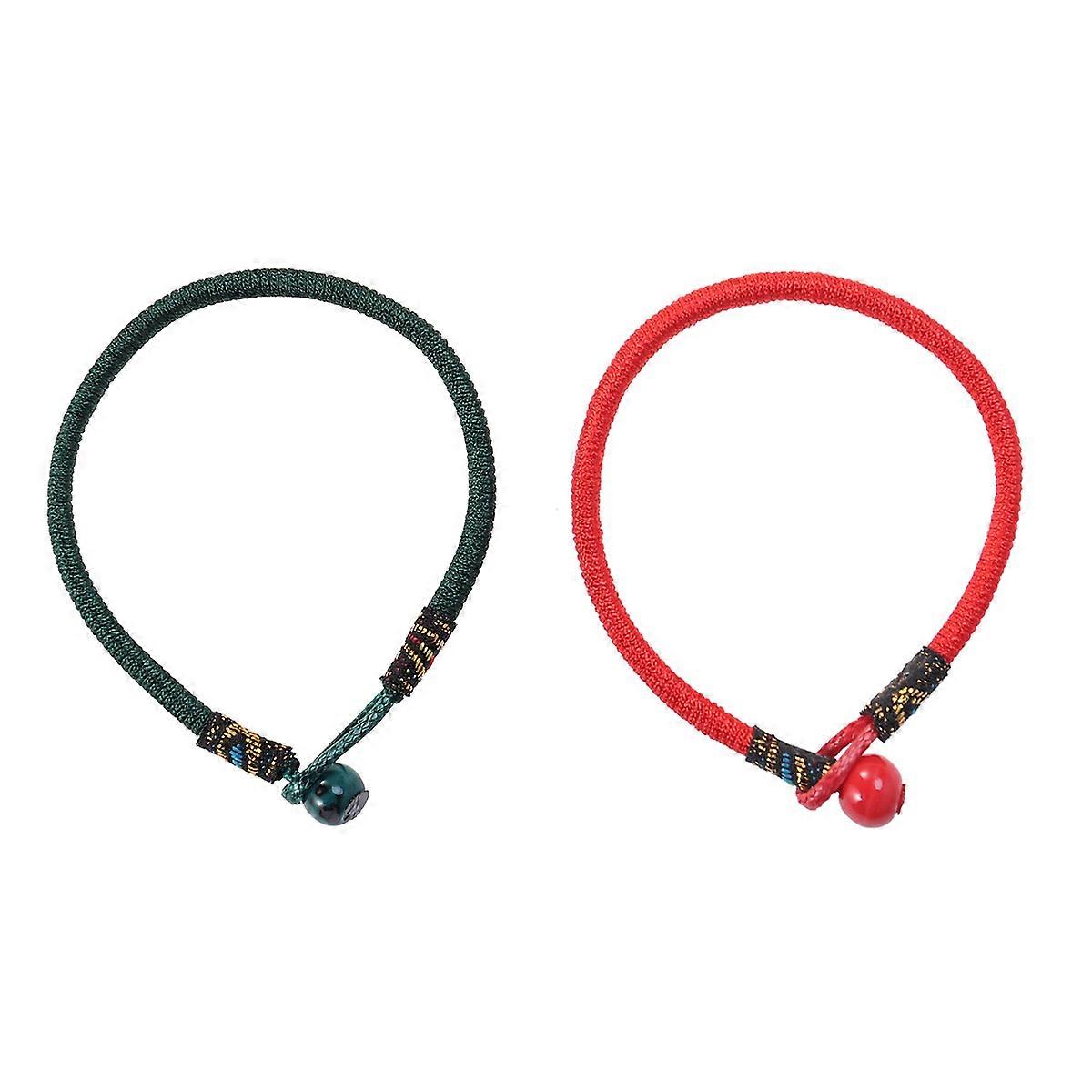 String Bracelets for Couples Ceramic Bracelet 6Pcs Handmade Rope