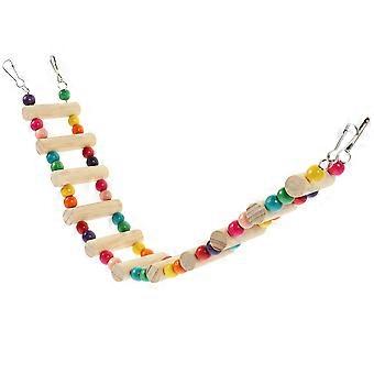 Wooden Bird Hanging Ladder for Climbing Swing Pet Toy