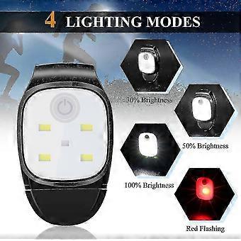 USB oplaadbare clip-on LED-hardloopverlichting - 2 stuks voor nachtjoggen