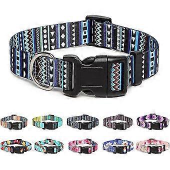 Verstellbares Nylon-Hundehalsband mit Mustern, weiches, bequemes Haustierhalsband für kleine, mittelgroße Hunde (S, Pfeil)