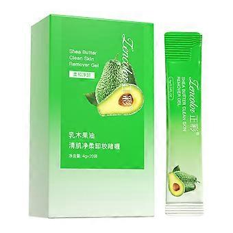 Avocado Makeup Remover Gel 4g*20pack, Deep Cleansing, Portable & Easy to Rinse, Removes Makeup Residue -GSL