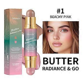 Stick multiuso Butter Glow & Go, Stick abbronzante per trucco multiuso a doppia estremità, Formula dal finish radioso ultra-cremoso con burro di Murumuru, Vegan & Cruelty-F