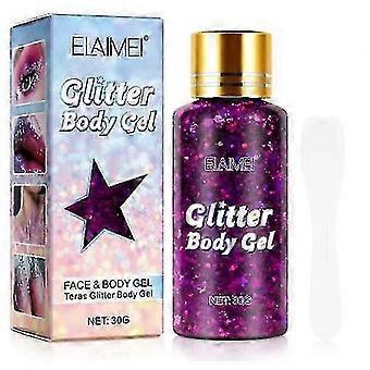 Gel de Glitter Corporal, Glitter Holographic Chunky Gel, Glitter Liquid Eyeshadow Makeup, Sequins Sequins Body Glitter