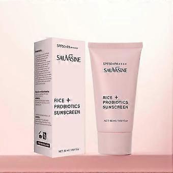 Rice Sunscreen With Probiotics, Sunscreen Spf 50+, Organic Face Sunscreen With Rice, Spf 50+ Face Moisturiser For Face & Body, Sun Lotion Cream, Rice