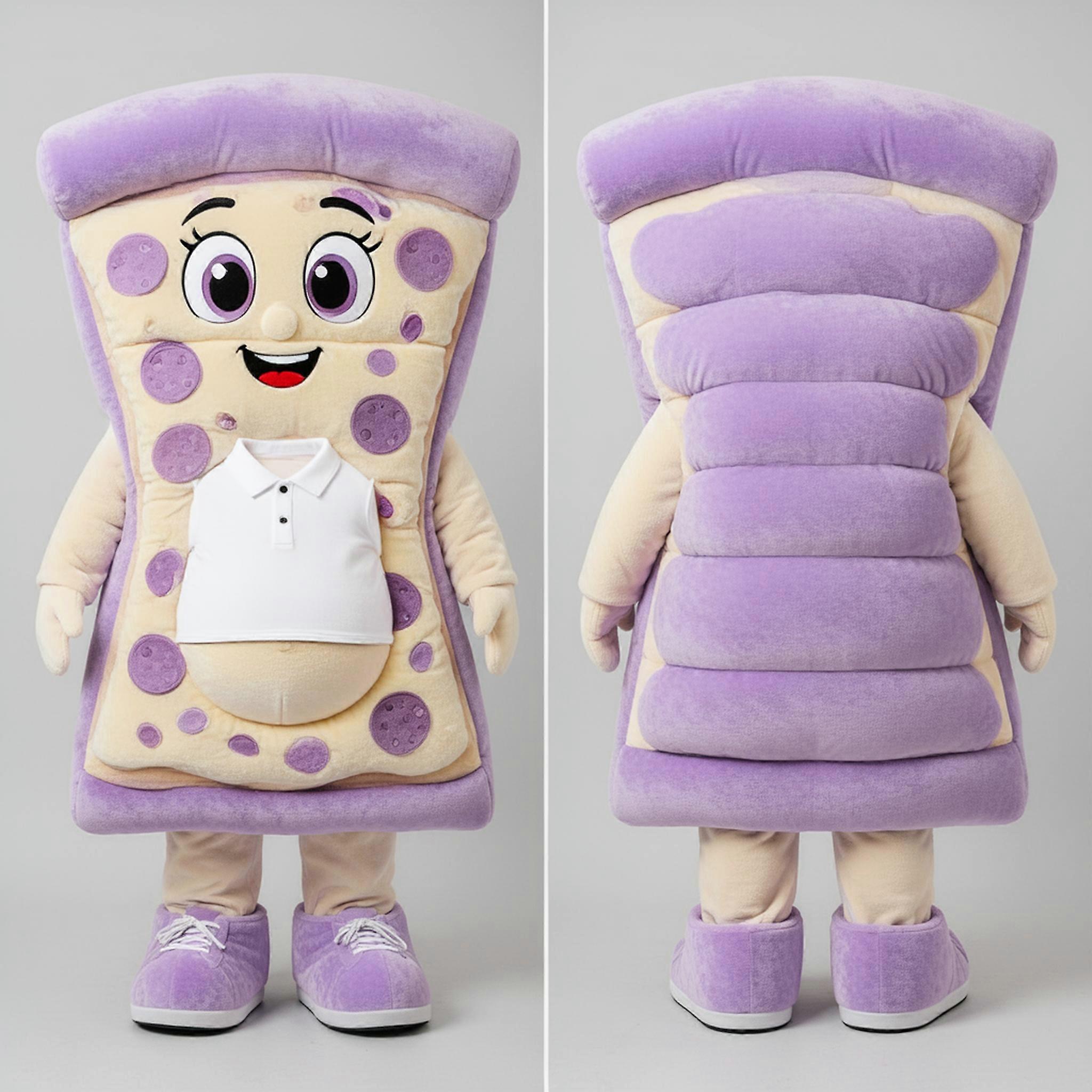 MASTICOT Lavender Plush Layered Pizza Mascot