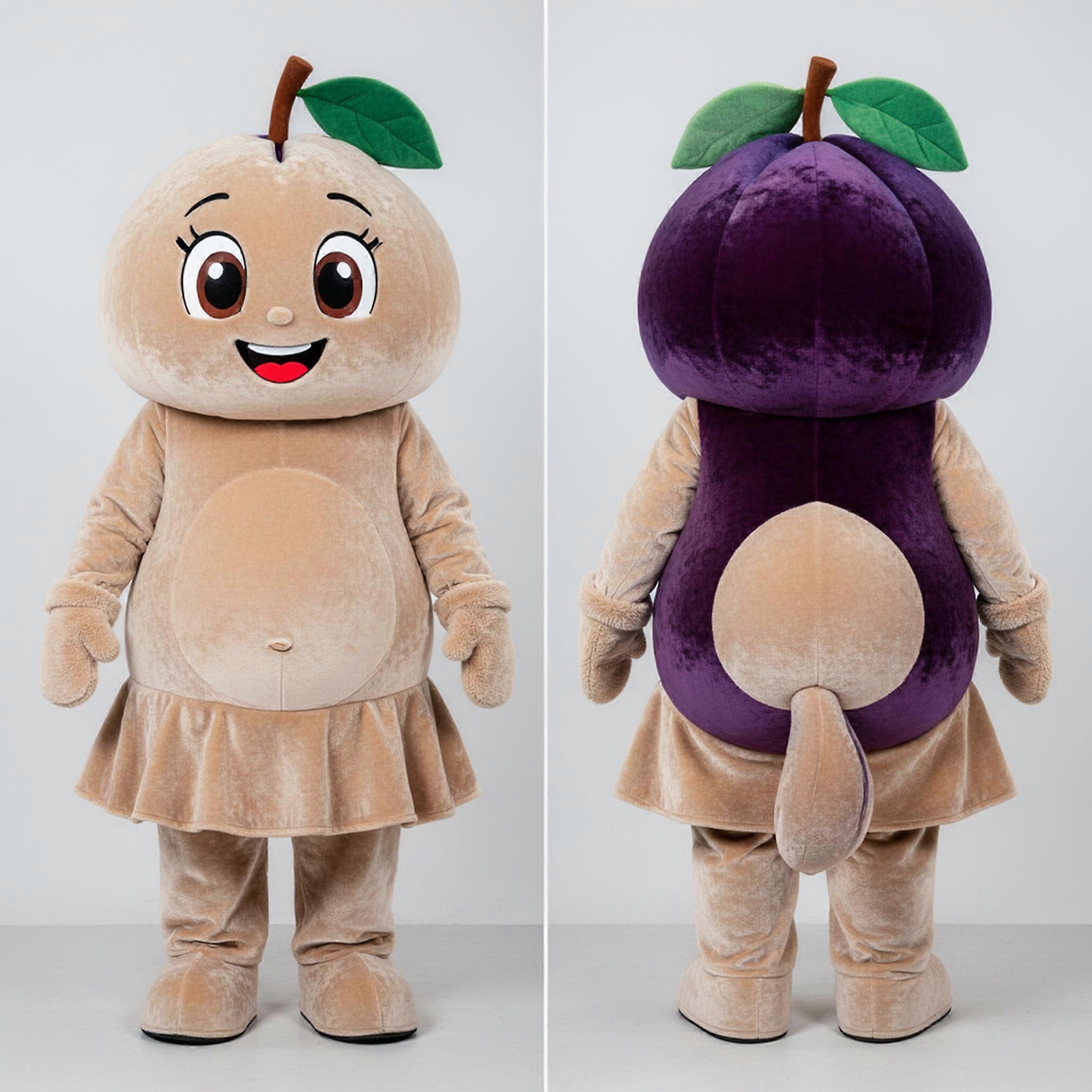 MASTICOT Velvety Beige Rounded Plum Mascot