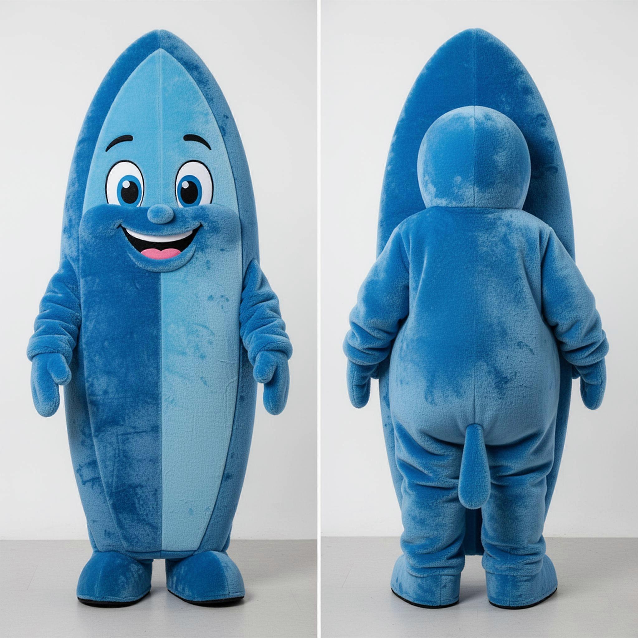 MASTICOT Navy Swirl Cartoon Surfboard Mascot