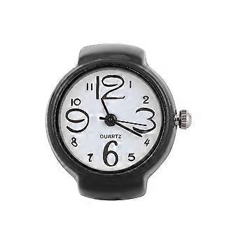 Mini Watch Ring for Adults Use 1Pcs Black Trendy Finger Accessory