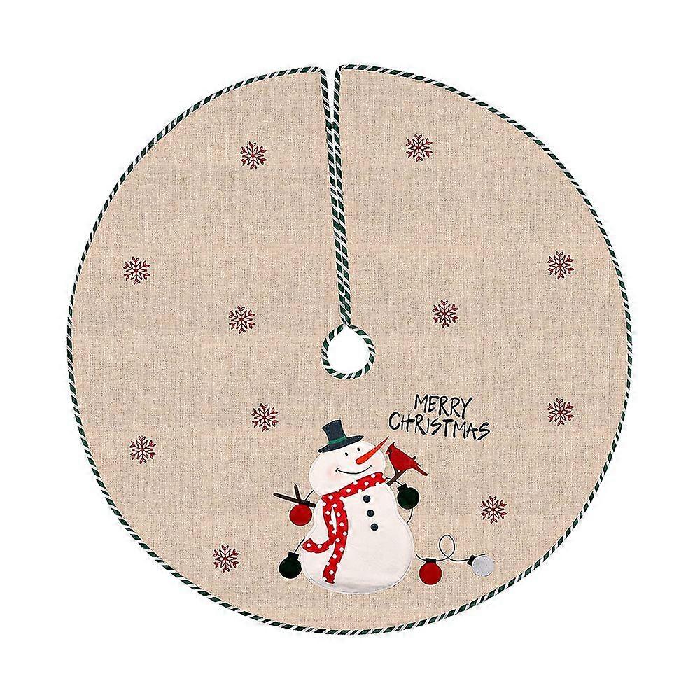Rustic Retro Burlap Christmas Tree Skirt