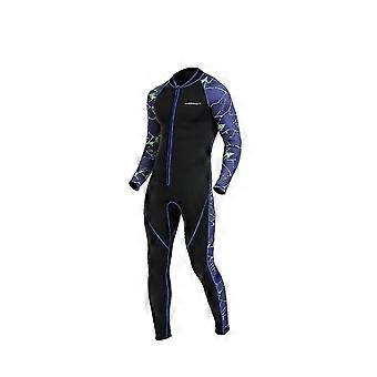 Men's 3mm Neoprene Wetsuit, Front Zipper, for Diving, Surfing, Kayaking