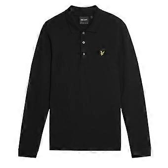 Lyle & Scott Mens Chest Logo Branded Long-Sleeved Polo Shirt