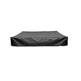 Square Green Garden Sandbox Cover for Children, Outdoor Square Sandbox Cover, Sunshade, Black 210D Oxford Cloth, 120*120*20cm2244