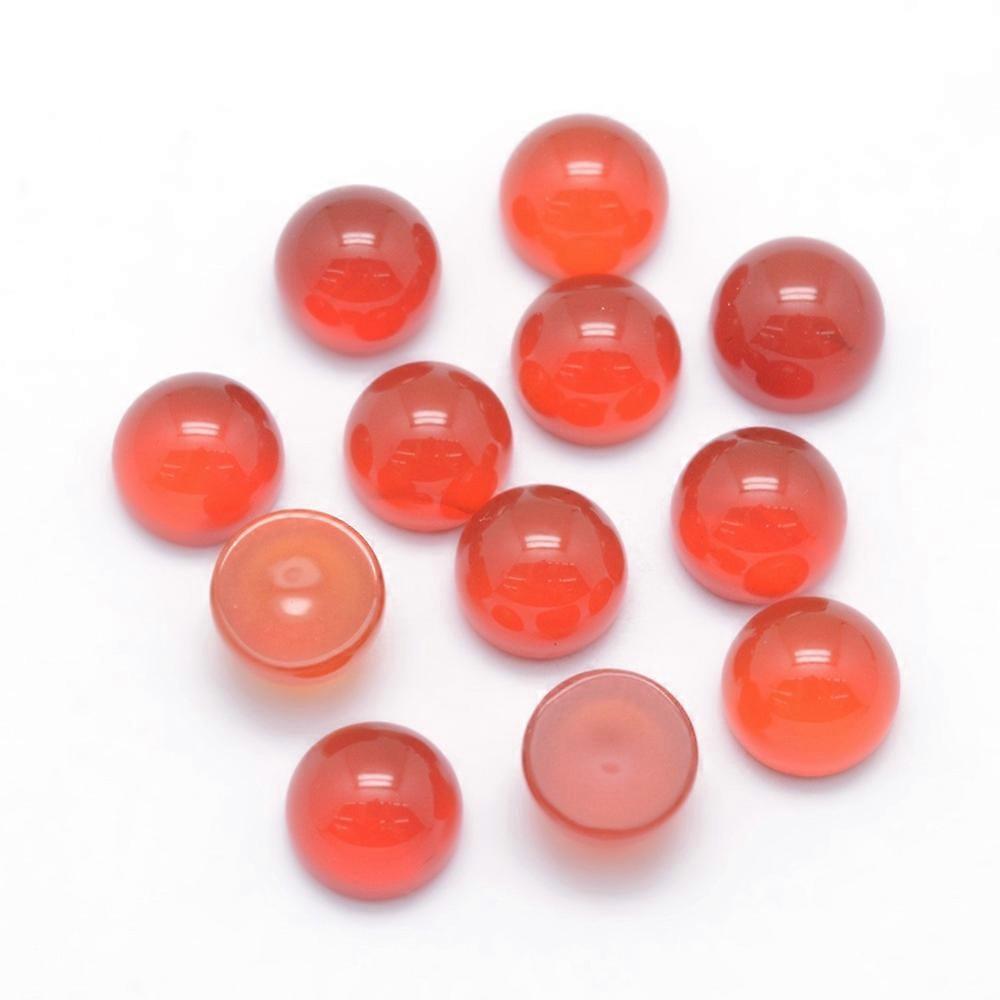 5pcs Carnelian Cabochons Half Round 6x3~3.5mm