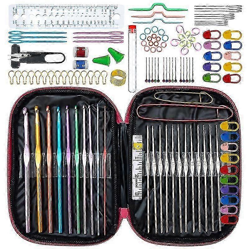 Aluminium Crochet Hook Set 14 Pc