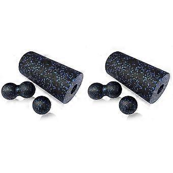6PCS Yoga Roller Massage Peanut Ball Set EPP Fitness Foam Column for Back Pain Deep Tissue Stretching Muscle Relax--A