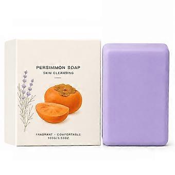 2pcs Persimmon soap, elegant scent gift set, daily skin cleansing, moisturizing, aroma, compact texture, suitable for personal or gifting use