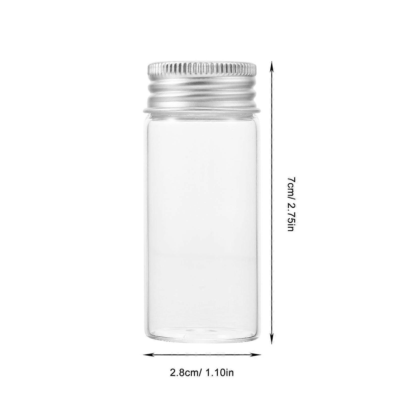 Glass Vials Test Tubes with Lids for Sample Storage 24Pcs